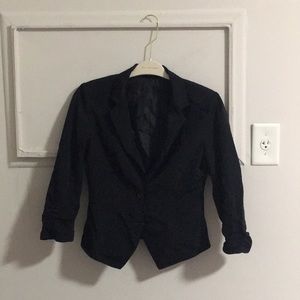Black polyester Express blazer.